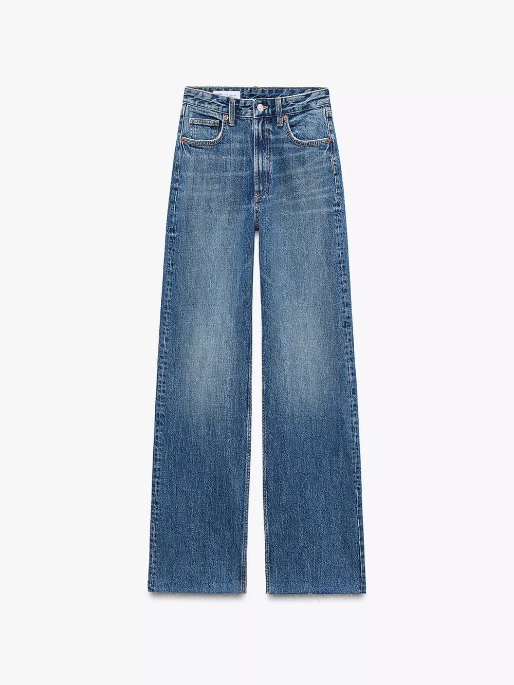 ZARA TRF HIGH RISE WIDE LEG JEANS | 6